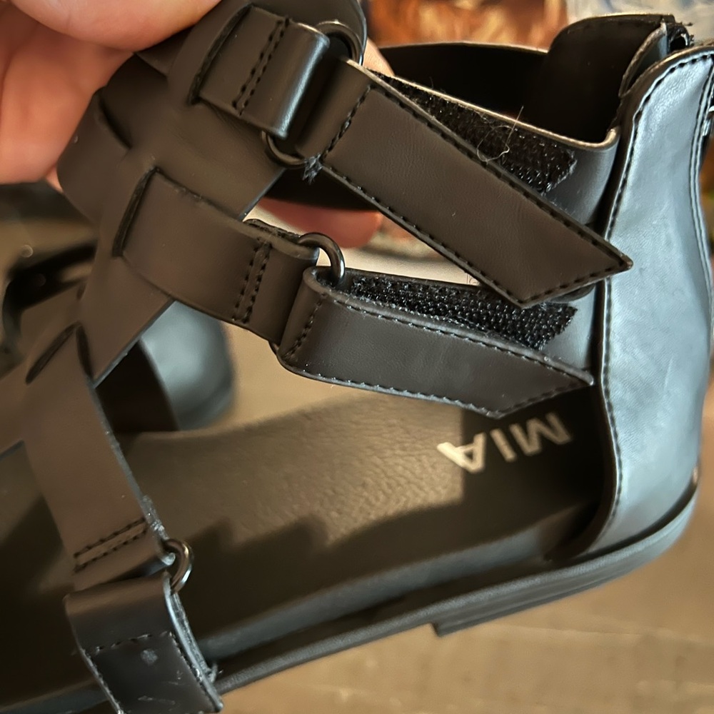 MIA Black Buckle Gladiator Sandals - Picture 4 of 7